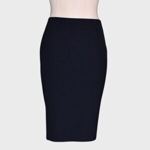 Ann Taylor Navy Blue Pencil Skirt Classic High Waist